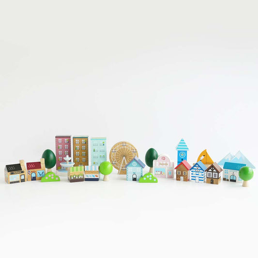 Drewniana kolejka Royal Express zestaw 180 elementów tory pociąg Le Toy Van