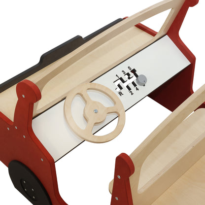 Drewniana ciężarówka z platformą niebieska meble dla dzieci zabawka Micki