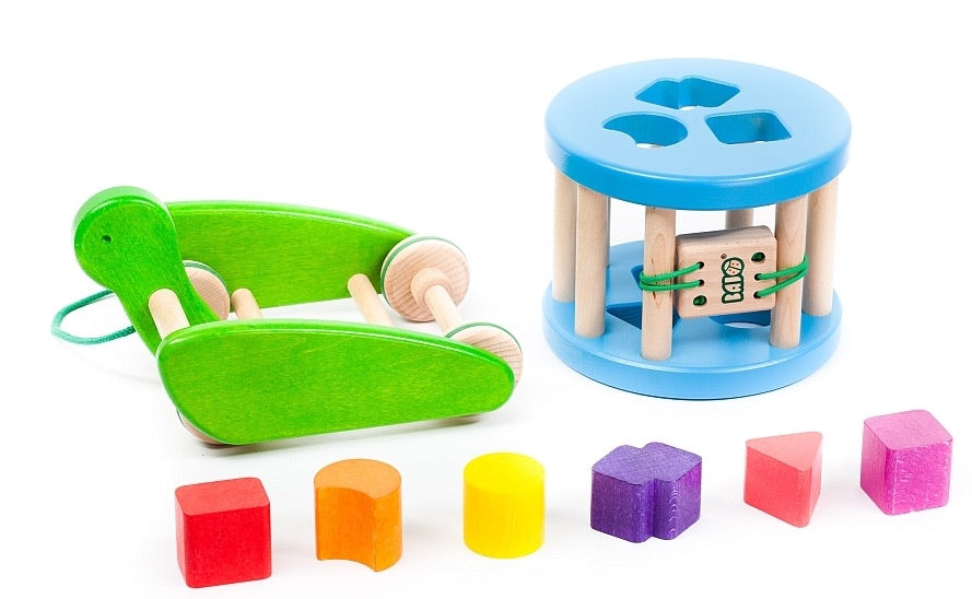 Drewniany ślimak sorter na sznurku - BAJO