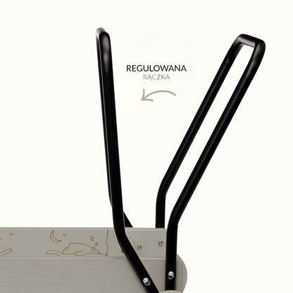 Beżowy drewniany chodzik pchacz, do nauki chodzenia, dla dzieci, zabawka Micki