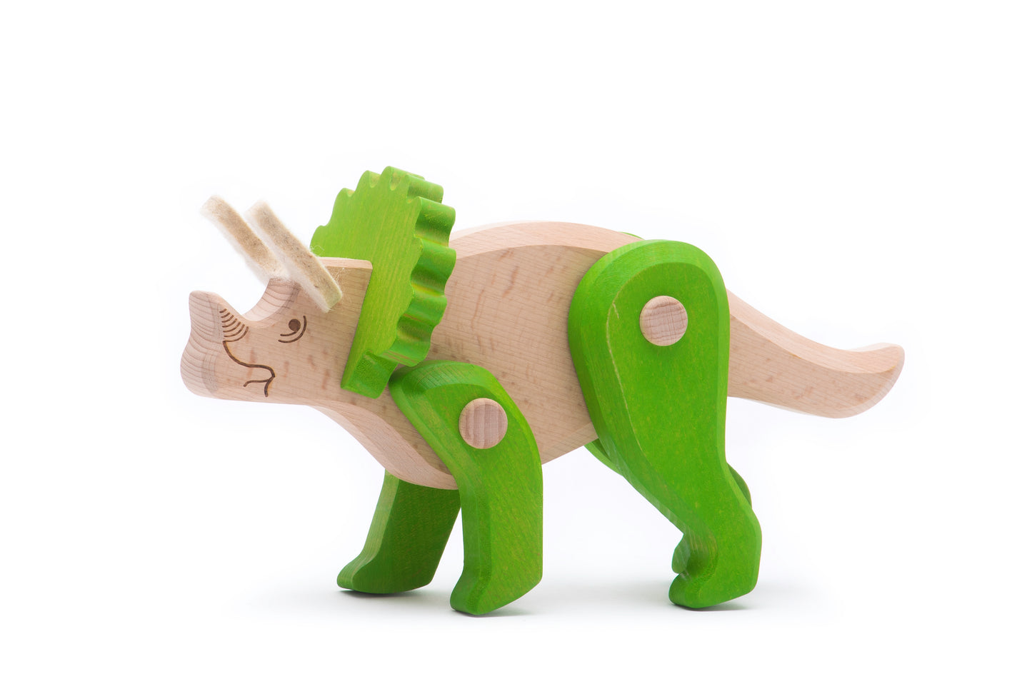 Drewniany dinozaur Triceratops - BAJO