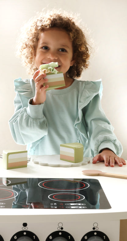 Drewniana wyspa kuchenna meble dla dzieci wyposażenie zabawka kuchnia Micki