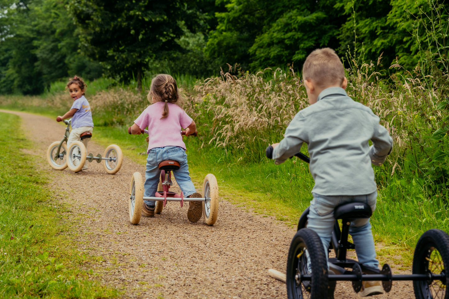 Pierwszy rowerek trójkołowy dziecięcy biegowy 2w1 czerwony matowy Trybike