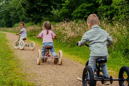Pierwszy rowerek trójkołowy dziecięcy biegowy 2w1 czerwony matowy Trybike