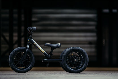 Pierwszy rowerek trójkołowy dziecięcy biegowy 2w1 czarny dla dzieci Trybike