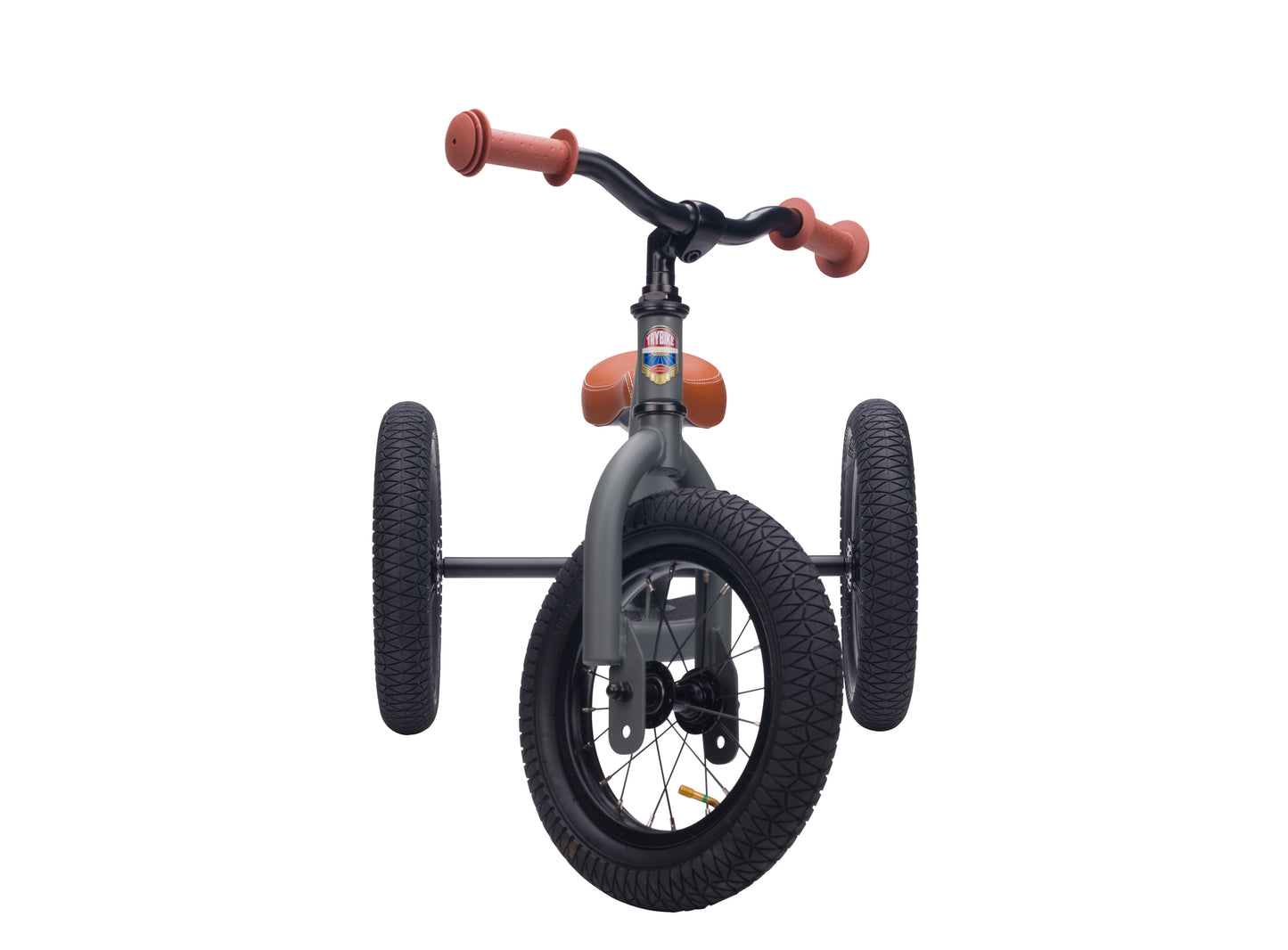 Pierwszy rowerek trójkołowy dziecięcy biegowy 2w1 szary matowy Trybike