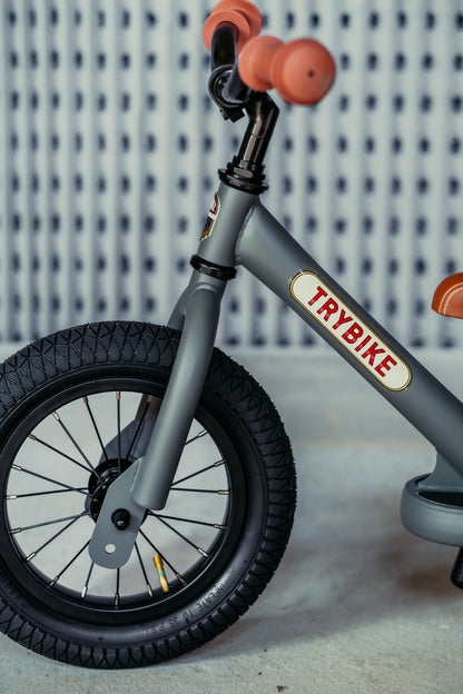 Pierwszy rower biegowy balansujący dziecięcy szary dla dzieci Trybike