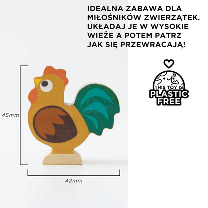 Drewniane figurki zwierzątka wiejskie, zabawka układanka, dzieci Le Toy Van