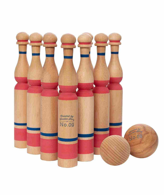 Drewniane Kręgle – Czerwone 10 szt.