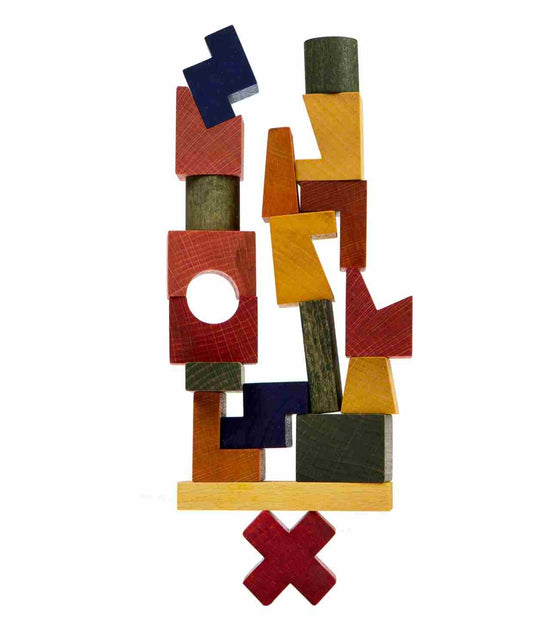 Drewniana Układanka Wieża – Kolorowa