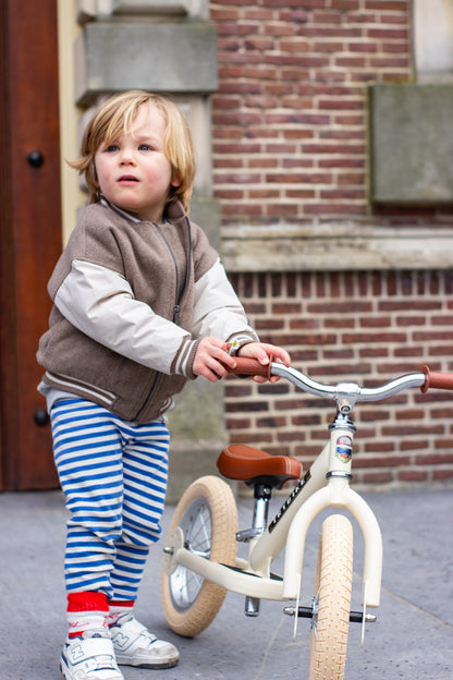 Pierwszy rowerek trójkołowy dziecięcy biegowy 2w1 kremowy matowy Trybike