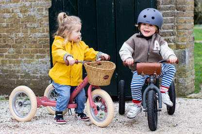 Pierwszy rowerek trójkołowy dziecięcy biegowy 2w1 niebieski balans Trybike