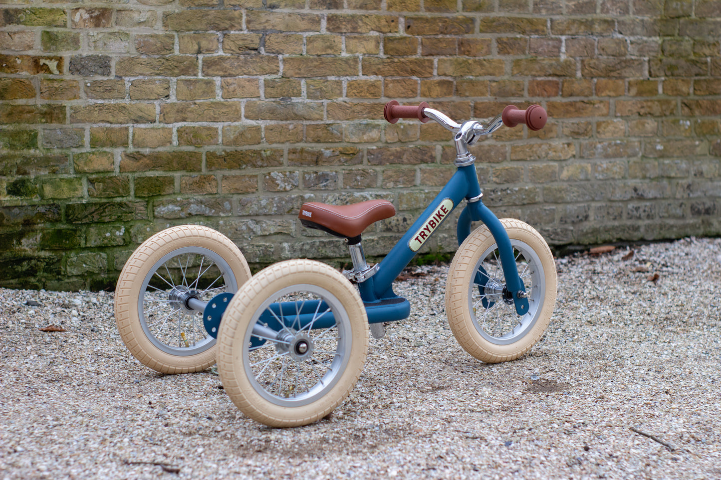 Pierwszy rowerek trójkołowy dziecięcy biegowy 2w1 niebieski balans Trybike